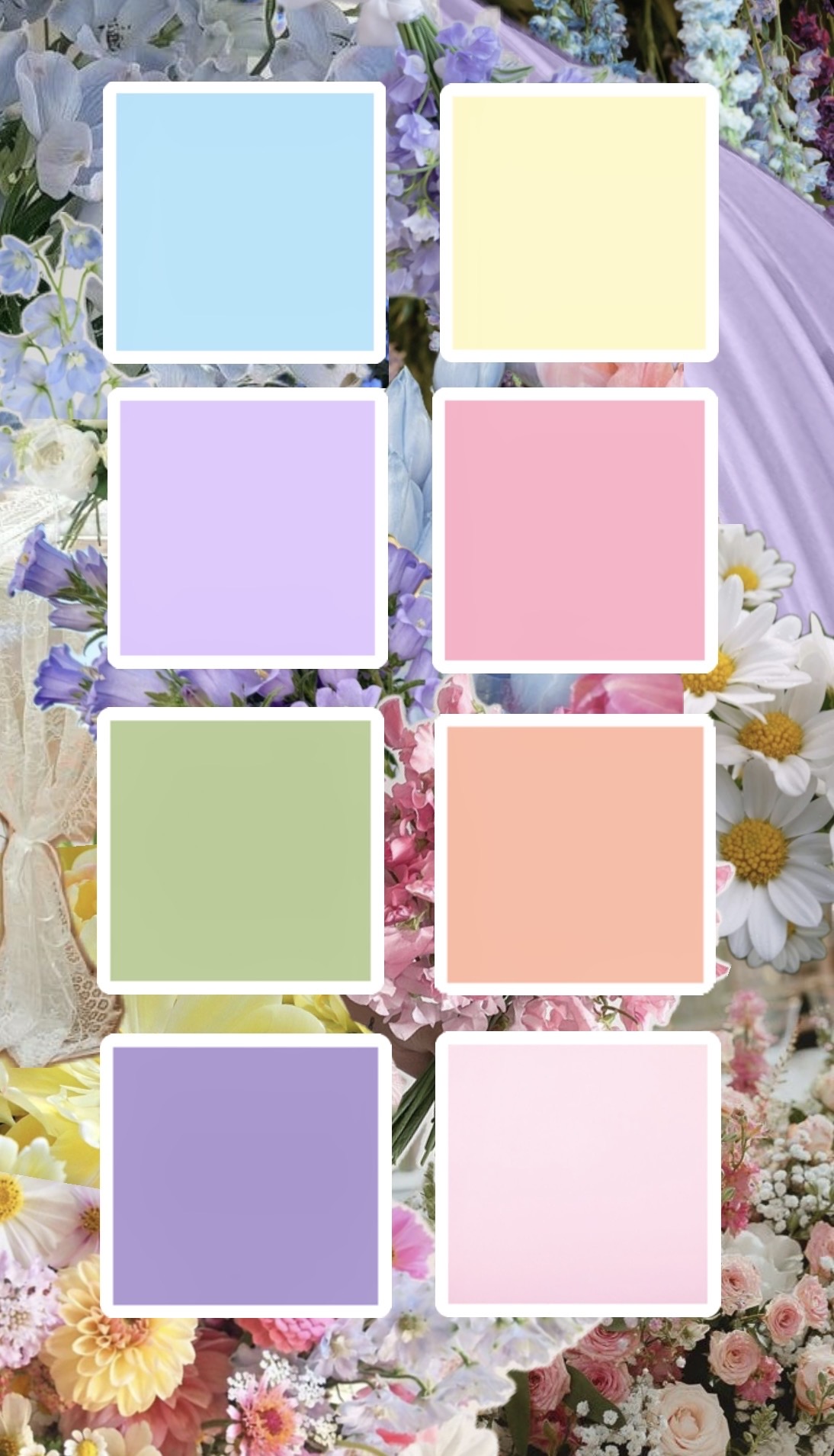 Paleta de colores pastel dress code